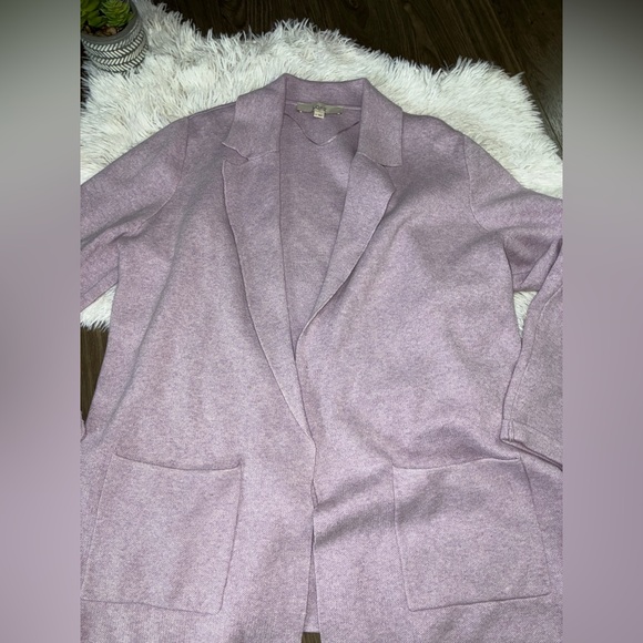 LOFT Lilac Open-Front Cardigan 💜 - Picture 4 of 9